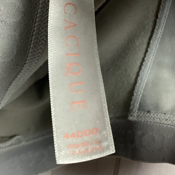 Cacique Bra Gray w/ Black Polka Dots No Wire 44DDD - Picture 6 of 7